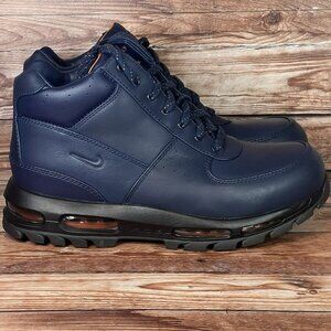 Nike Air Max Goadome ACG Team Navy Leather Boots Shoes DZ5178-400 Men Size 11.5